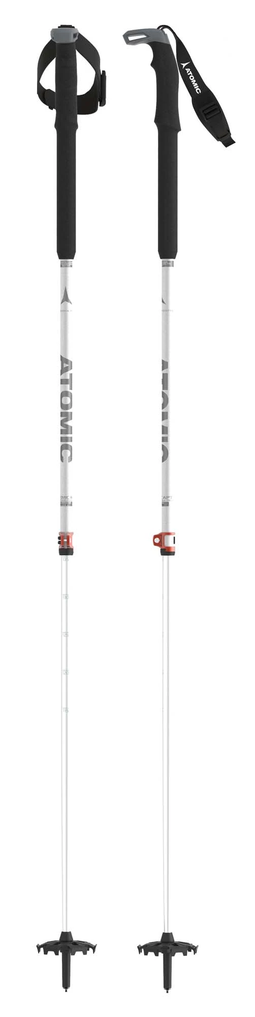 Atomic 2024 BCT Touring SQS Silver/Grey Ski Poles NEW !! 95-145cm 3 Atomic 2024 BCT Touring SQS Silver/Grey Ski Poles NEW !! 95-145cm