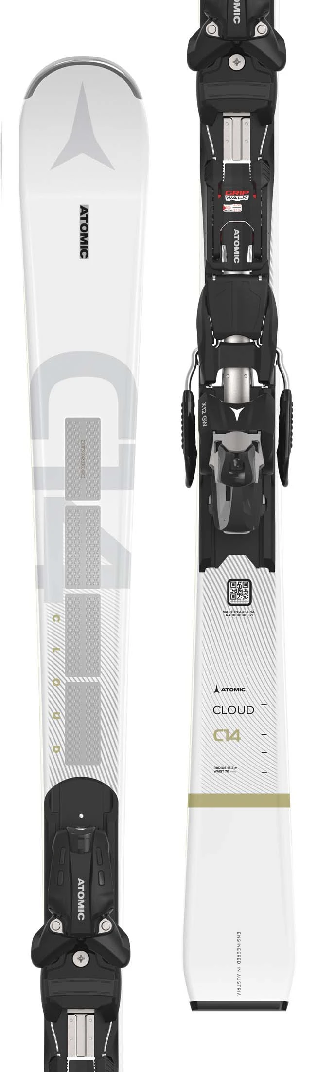 Atomic 2023 Cloud C14 (White) RVSK S Skis W/X 12 GW Bindings NEW !! 161,168cm 5 Atomic 2023 Cloud C14 (White) RVSK S Skis W/X 12 GW Bindings NEW !! 161,168cm - Image 3